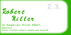 robert miller business card